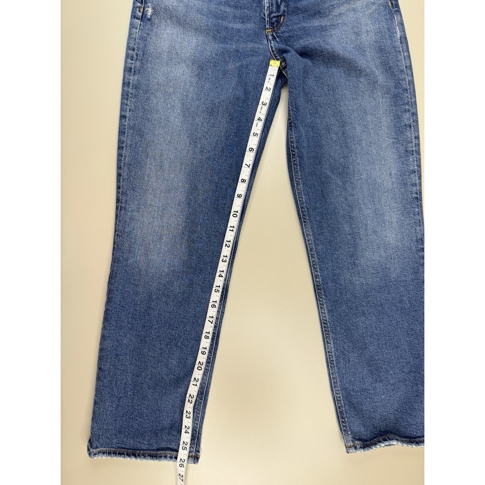 AGOLDE Kye Straight Jeans Womens 28 Blue Vintage Wash Cropped High Rise Boho - Picture 2 of 14